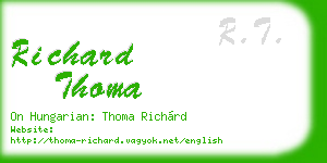 richard thoma business card